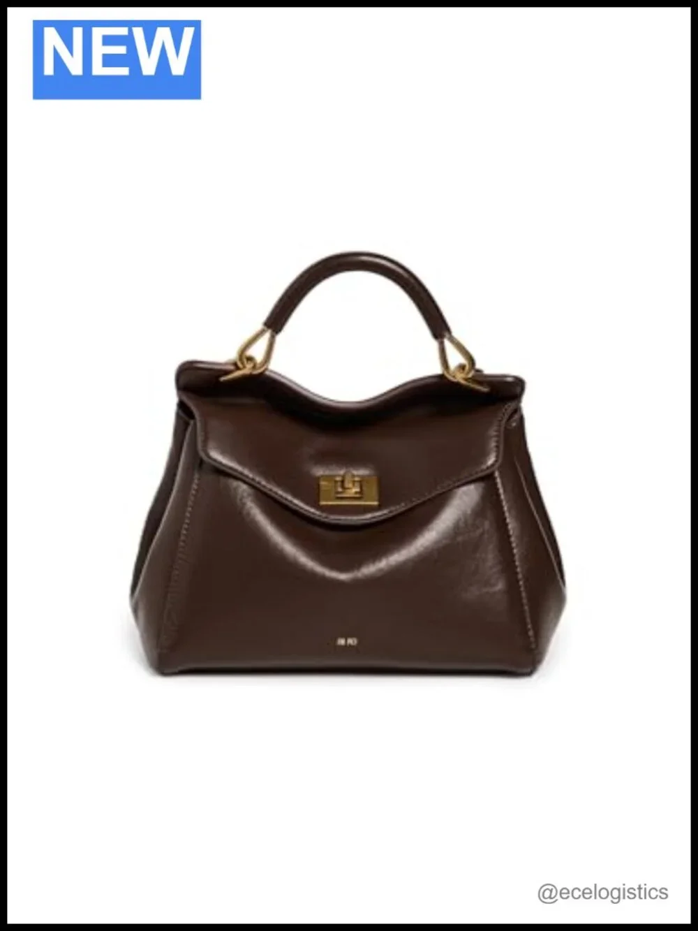 Faux Leather Top Handle Satchel - Classic Gold-Tone Hardware, Adjustable Strap